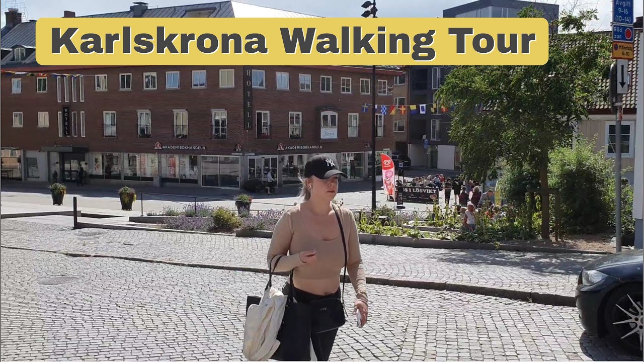 My First City walk | Karlskrona city center walk in Sweden | virtual city tour video