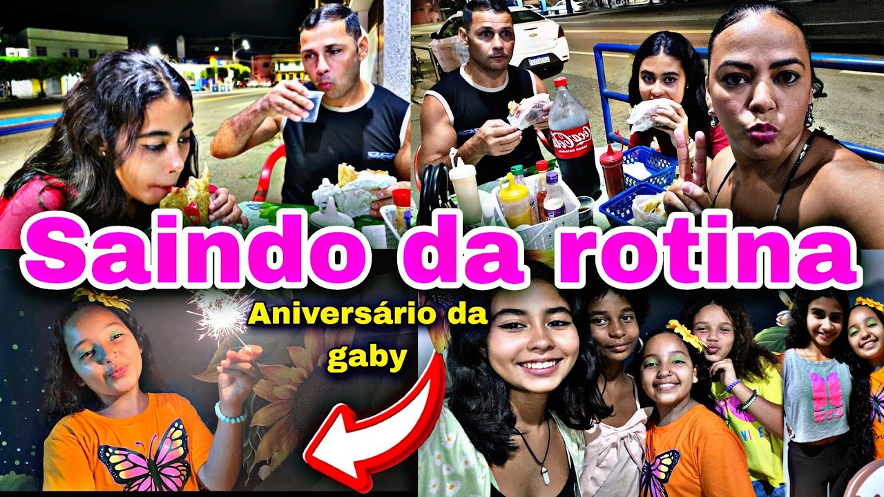 SAÍMOS A NOITE PARA LANCHAR FORA! ANIVERSÁRIO DE 12 ANOS DA GABY + TEVE PRESENTE, BOLO E MUITO MAIS