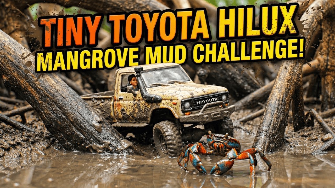 Can a Tiny Honda CRV Survive Deep Mud? 1:64 Extreme Offroad ASMR