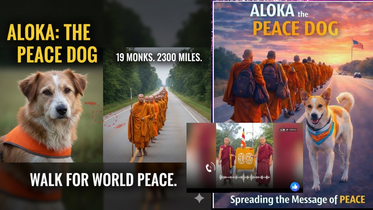 2026 #aloka & 19 Buddhist monk walking 2300 miles for world peace ☮️ #usa #india #aloka 19/01/2026