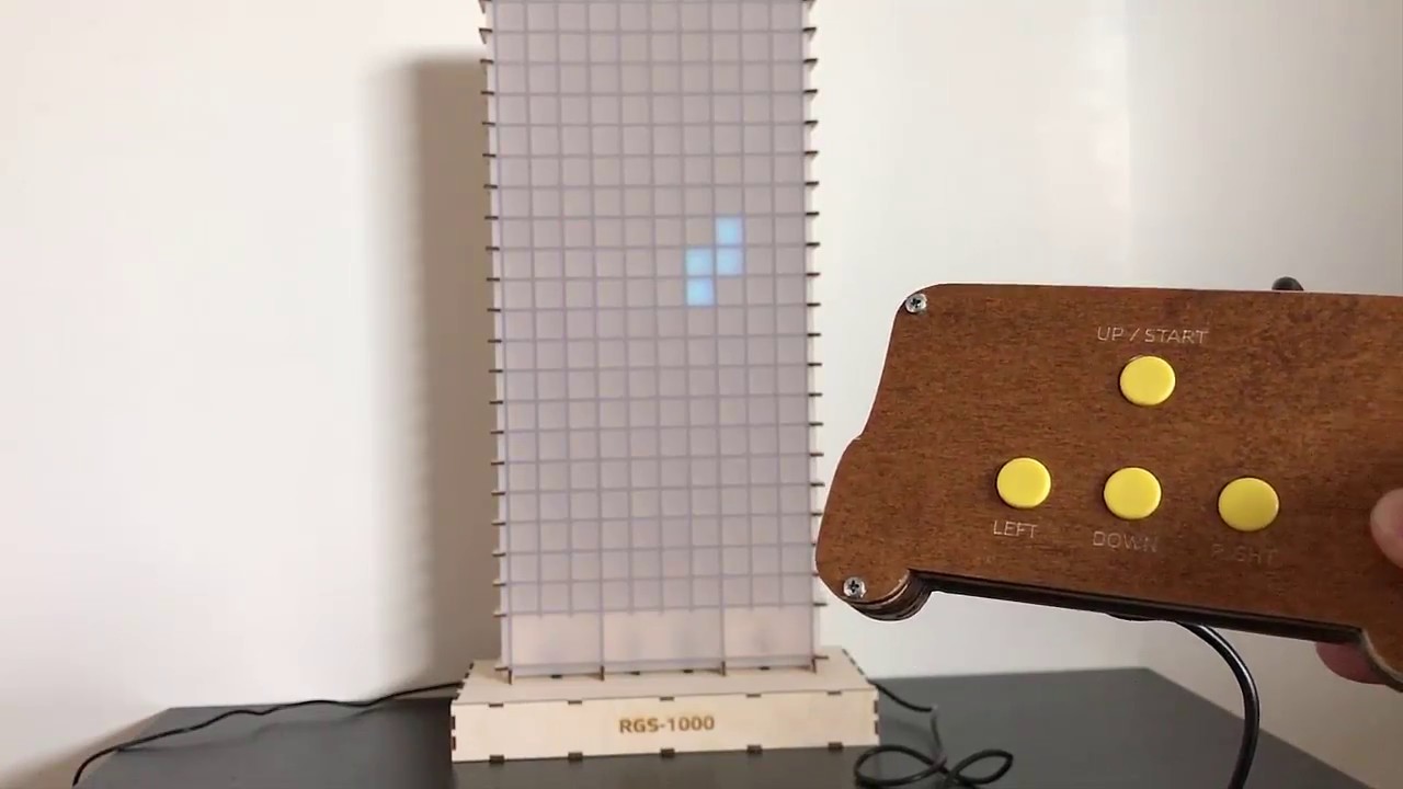 Snake & Tetris furniture piece using Arduino and LED matrix