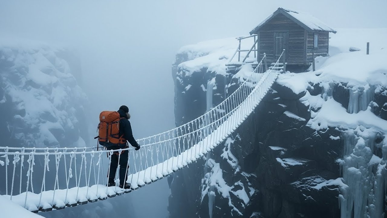 Extreme Snow Survival: Building a Cabinand Rope Bridge at -80°C
