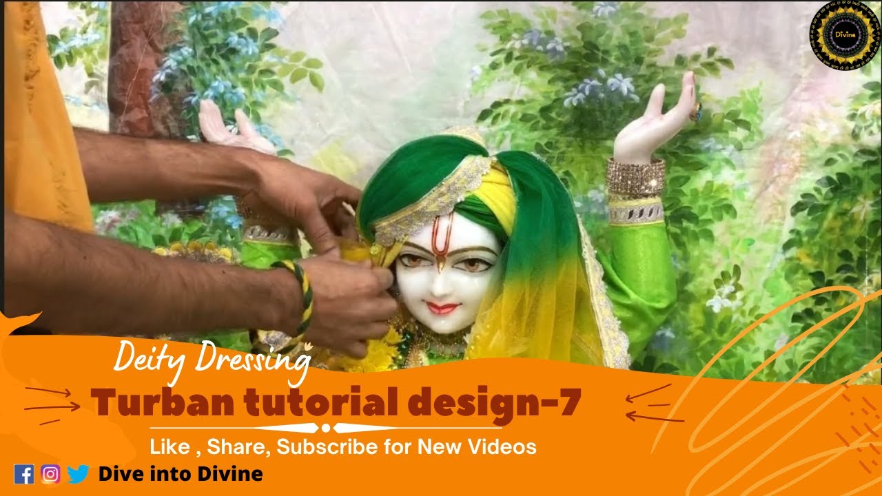 Shri Shri Gaur Nitai Live Turban Making  Design 7 of ISKCON Radha Syamsundar Central New jersey USA.