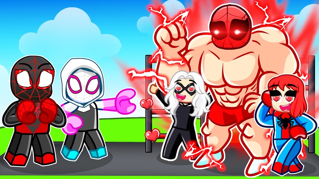My Girlfriend Cheated On Me , So I Rizzed SPIDEY GIRLS in Rage Gym Simulator.....