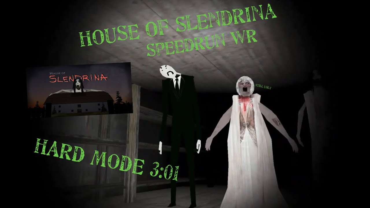 House of Slendrina Speedrun HARD MODE + FORMER WORLD RECORD (3:01)