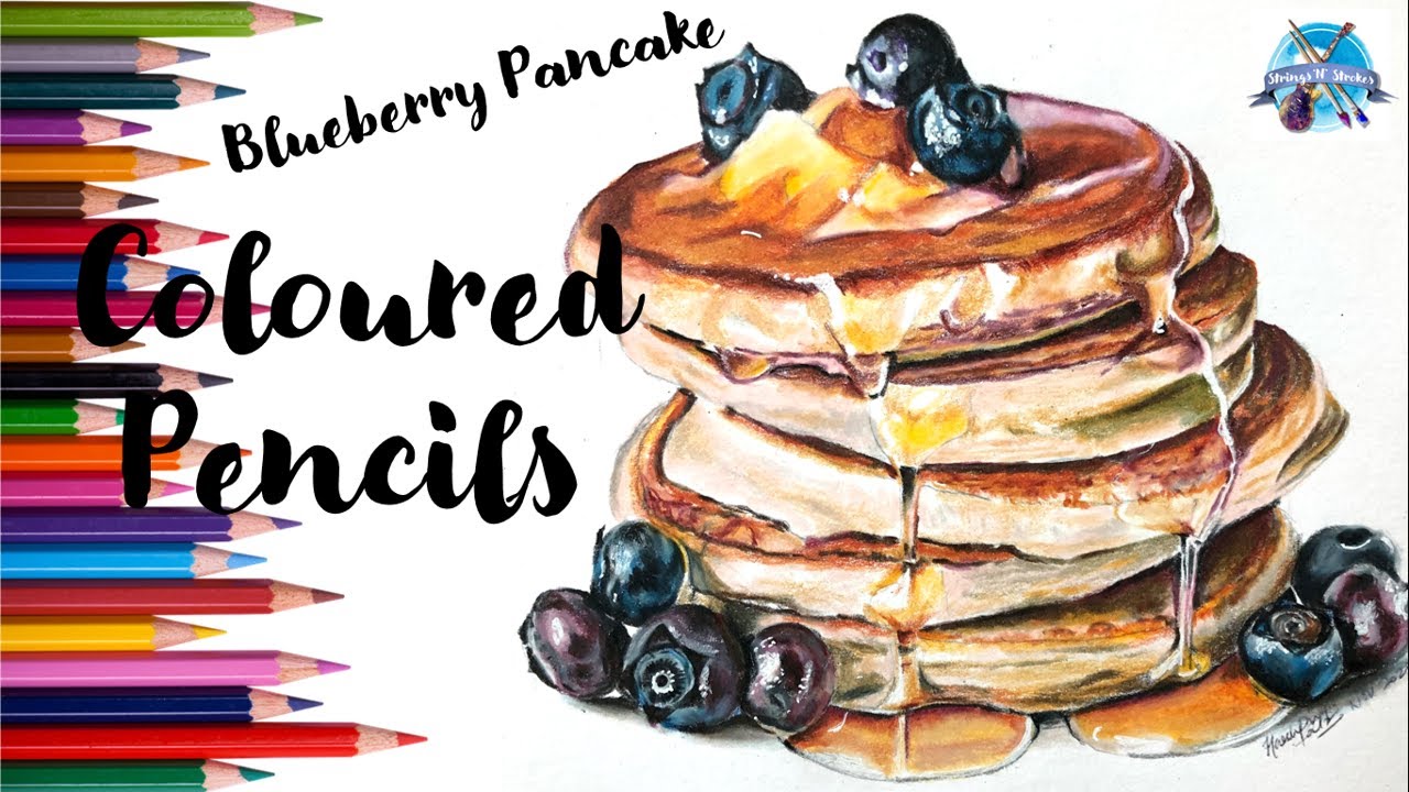 Coloured pencil pancakes | Prismacolor Pencils | Coloured pencil techniques and methods tutorial