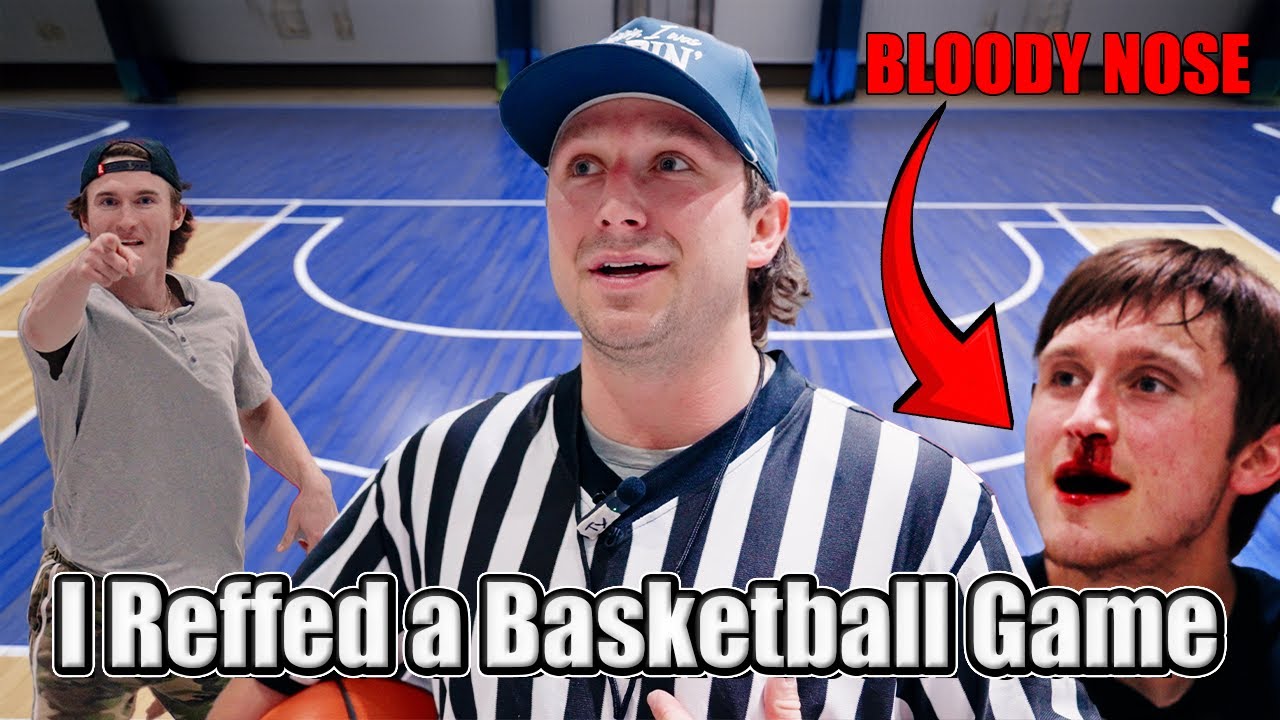 COWBOY REFS A BASKETBALL GAME...