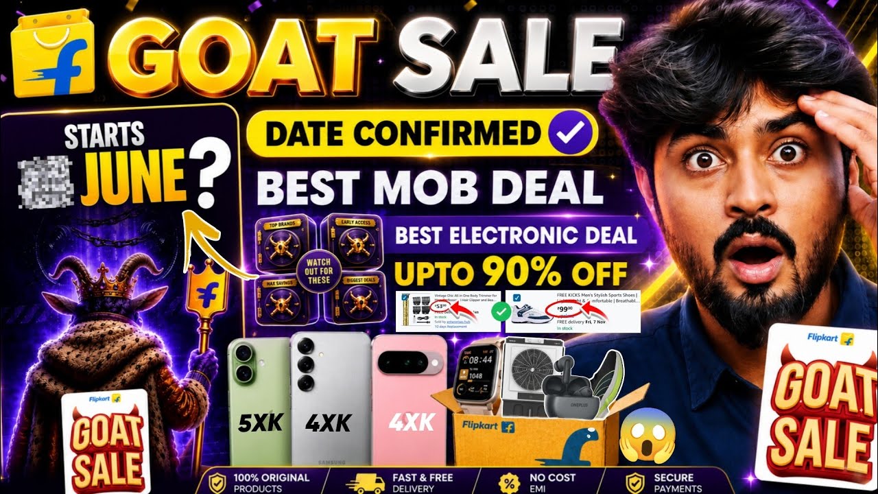 Flipkart GOAT Sale Date & Mobile Offer 2026 | iPhone Price In Flipkart GOAT Sale 2026 