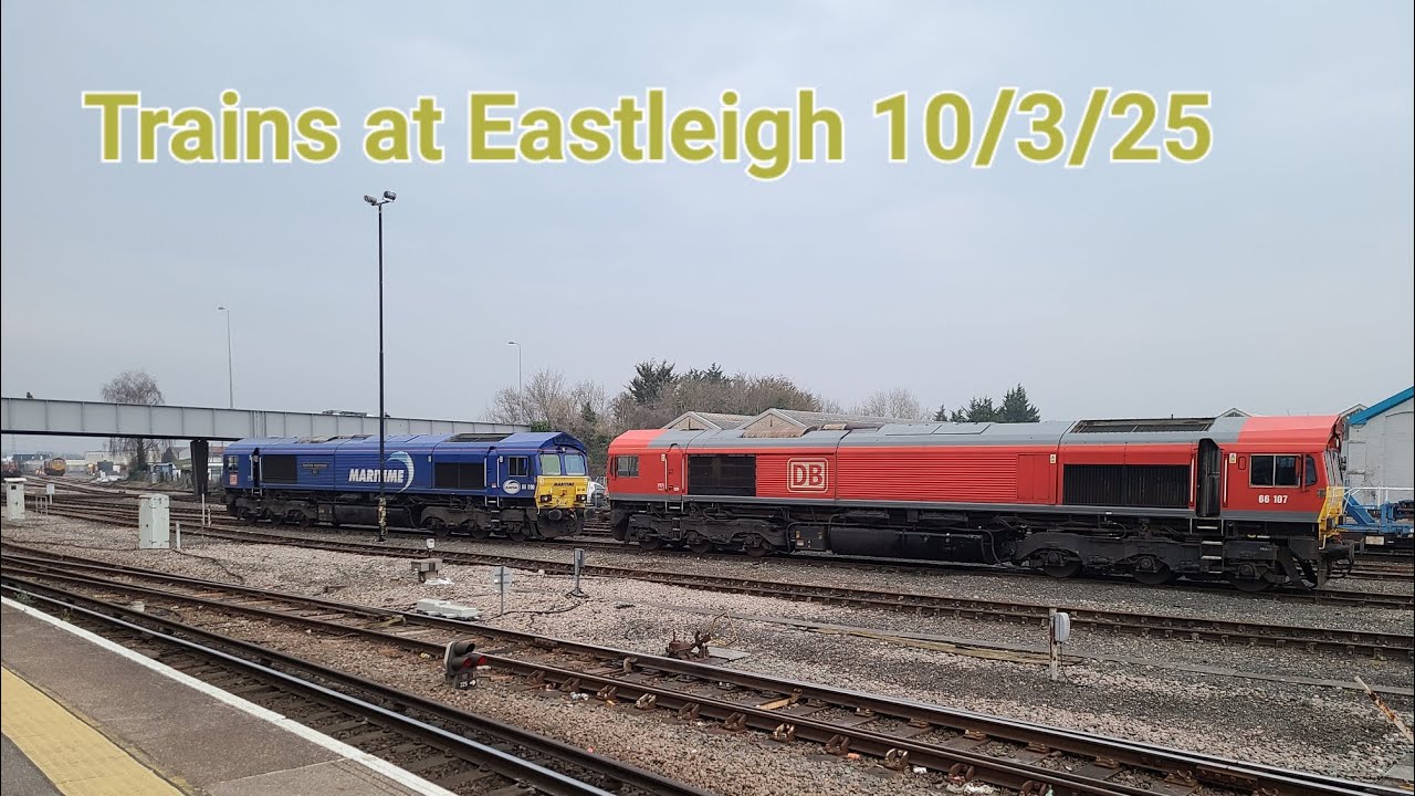 Trains at Eastleigh 10/3/25 (4K 60fps)
