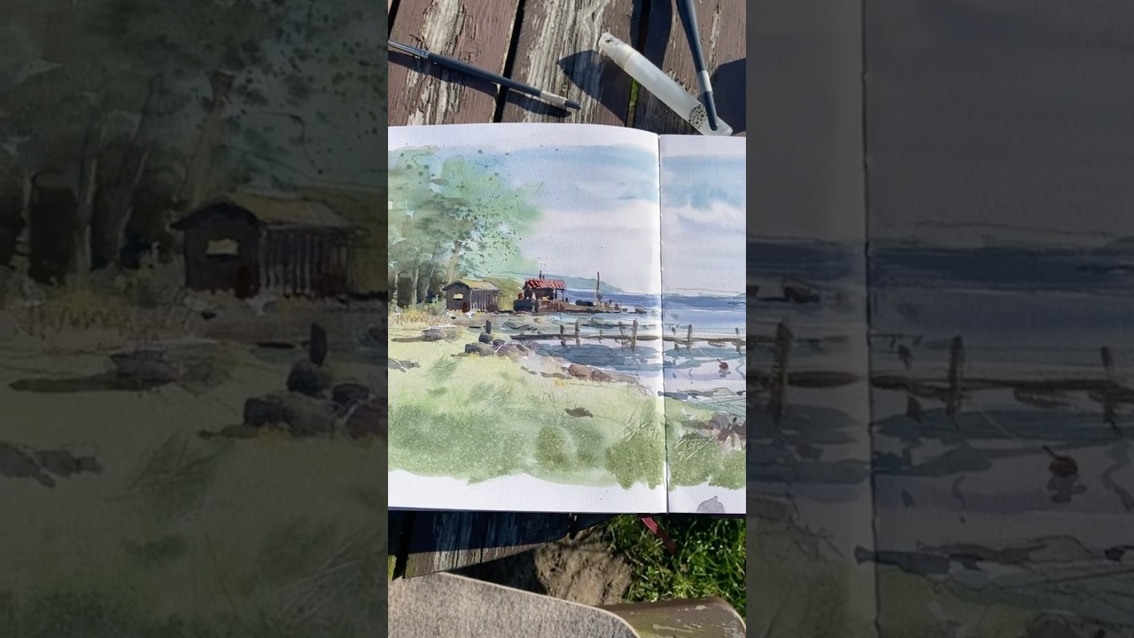 Pleinair in Schweden 🇸🇪 #aquarell #painting #art #watercolor #sweden #travel