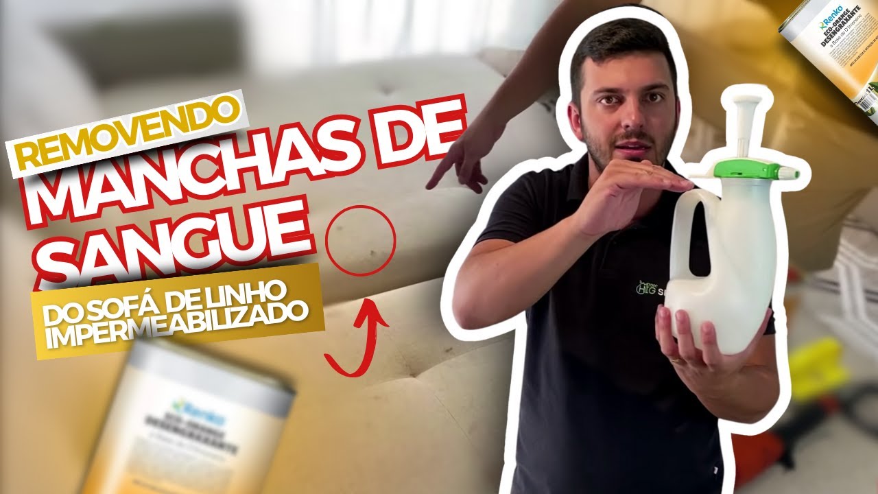 Como remover manchas de sangue do sofá de linho impermeabilizado
