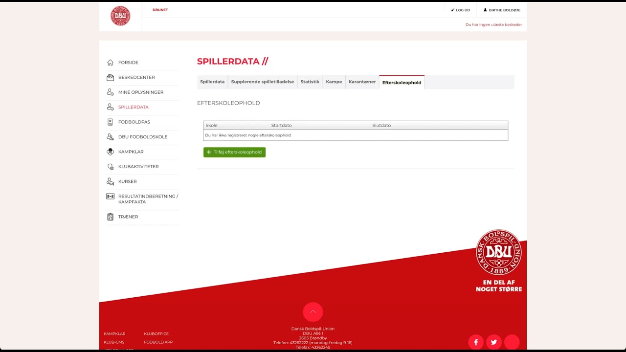 Registrer efterskoleophold og anmod om supplerende spilletilladelse