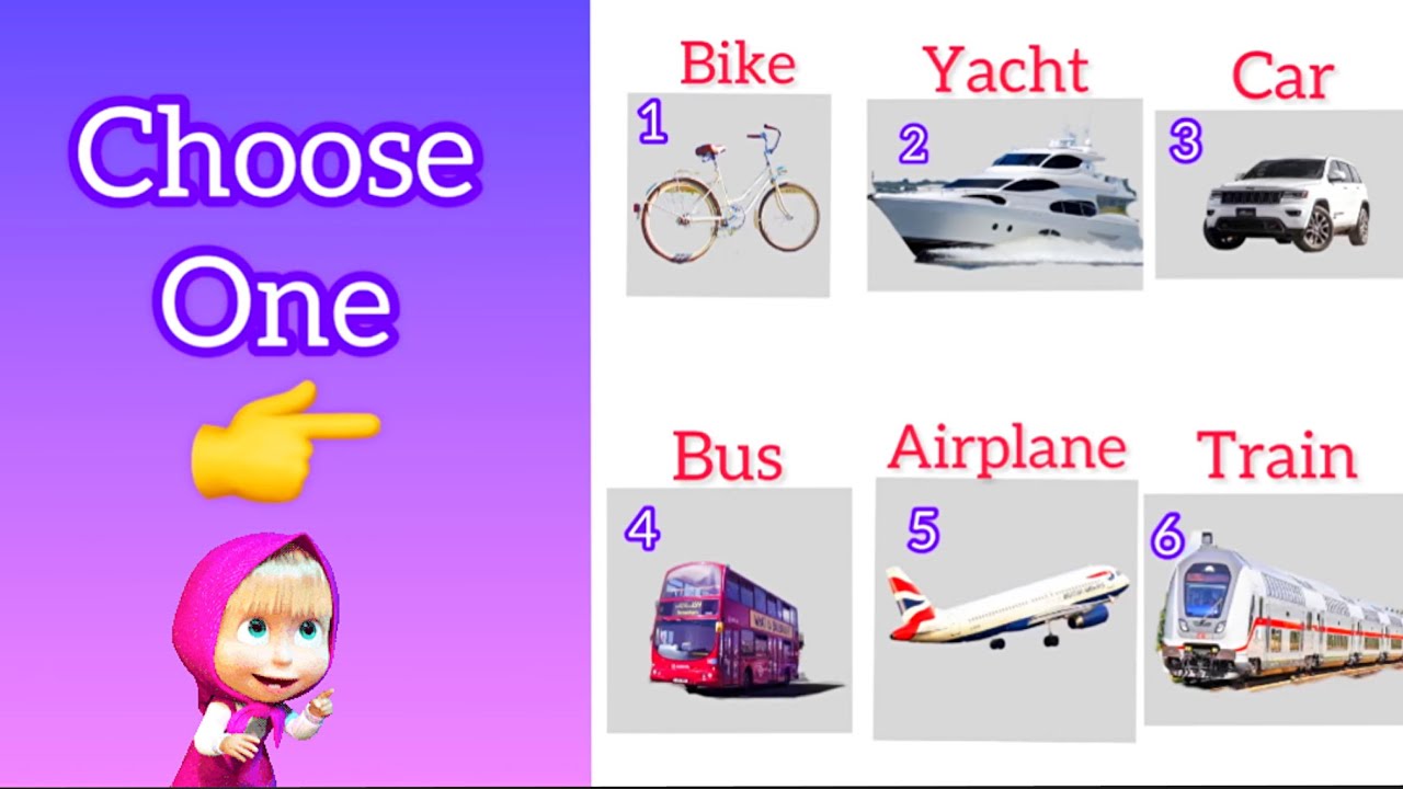 Personality Test Choose One Bike Yacht Car Bus Airplane Train