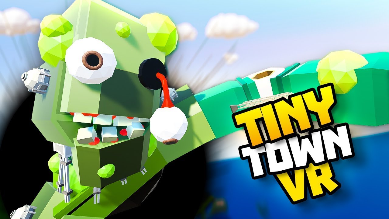 ZOMBIE ROBOT CLIMBS OUT OF BLACK HOLE!  - Tiny Town VR Gameplay Part 84