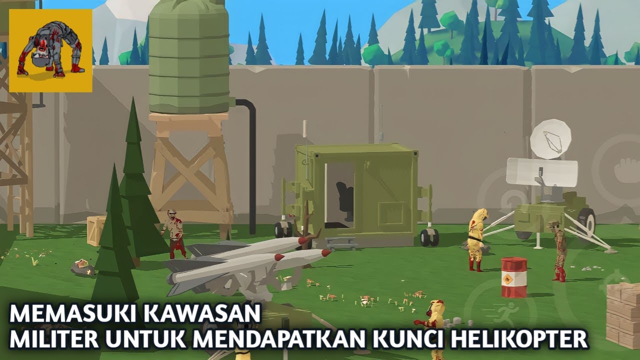 MEMASUKI KAWASAN MILITER UNTUK MENDAPATKAN KUNCI HELIKOPTER - Zombie Forest 3 - Part 9