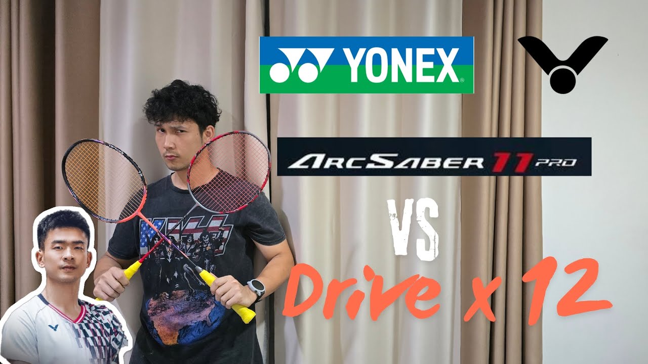 รีวิว เปรียบเทียบ Yonex Arcsaber 11Pro VS  Victor Drive x 12 ศึกชิงบัลลังก์ไม้บาลานซ์