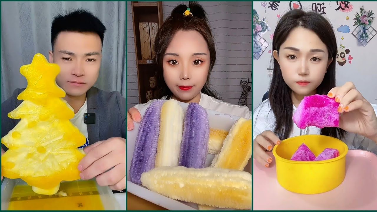 ASMR foam ice eating