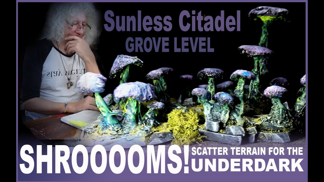 How to make quick fungi scatter terrain for your D&D Underdark grove encounter - Sunless Citadel
