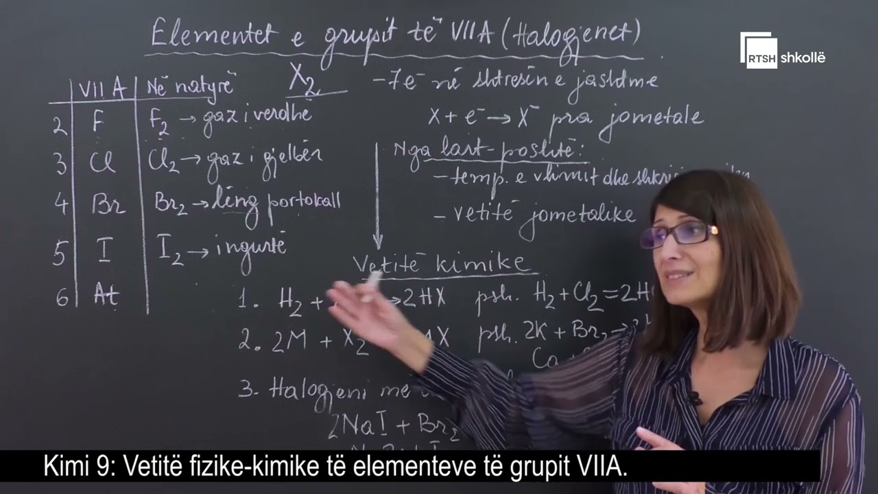 Vetitë fizike - kimike të elementeve të  grupit VIIA | Kimi 9