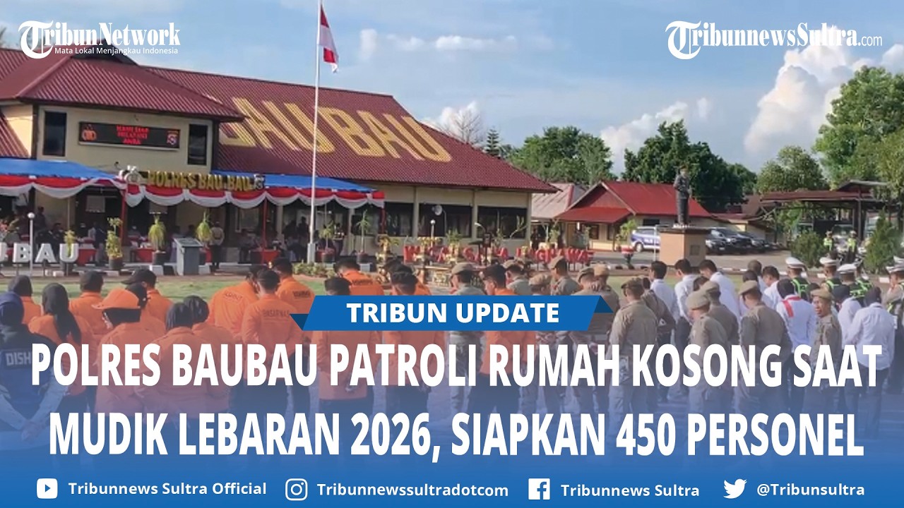 450 Personel Gabungan Patroli Awasi Rumah Ditinggal Mudik Lebaran Idulfitri 2026 di Kota Baubau