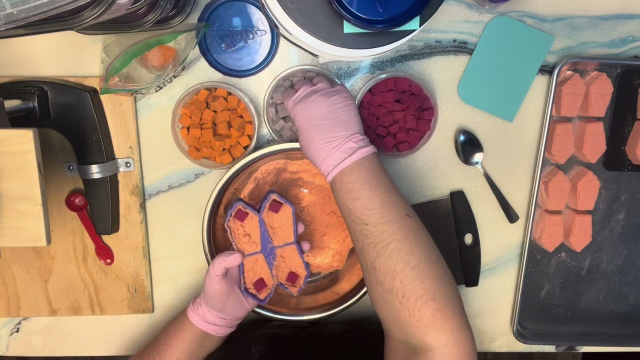 Pumpkin Spice/Salted Carmel latte pedicure bath bomb 