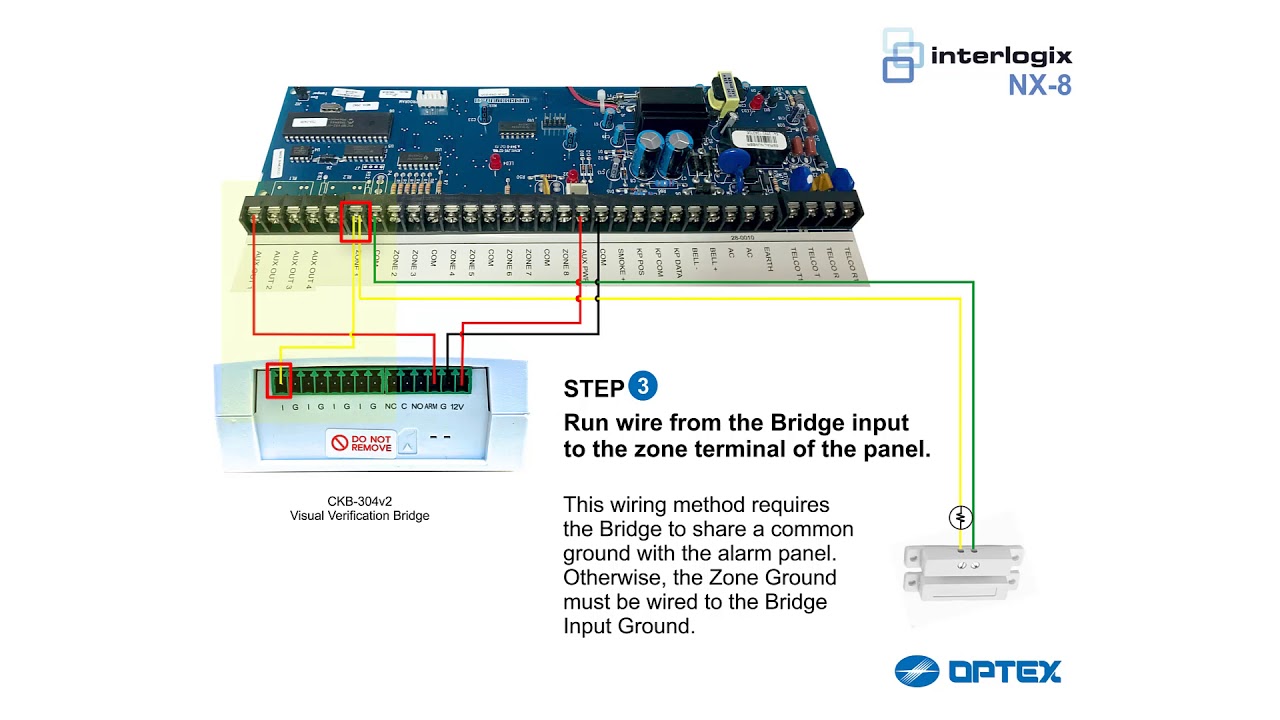 Wiring the CKB304v2 to an NX8v2 Alarm Panel