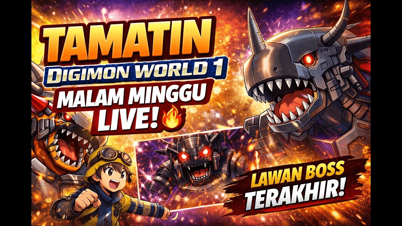 TAMATIN DIGIMON WORLD 1! Walkthrough Bahasa Indonesia | Malam Minggu Live 🔥
