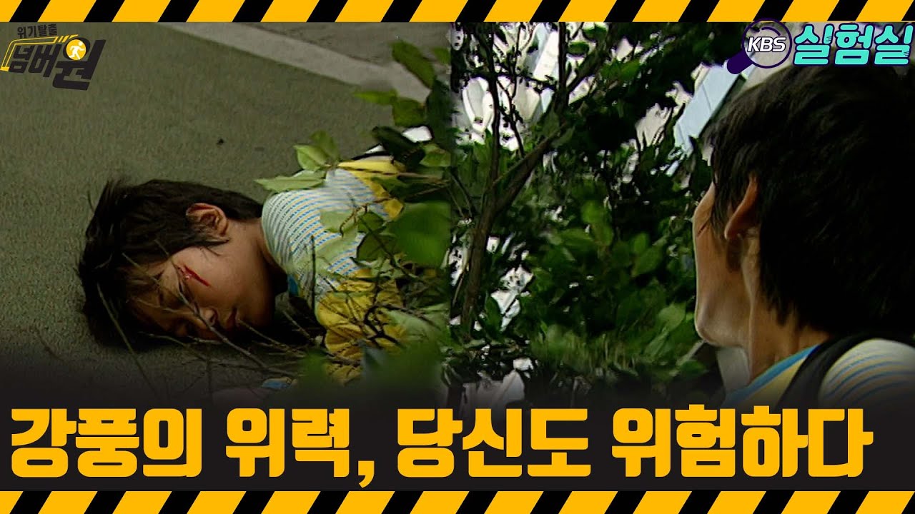 [지식실험] 강풍의 위력, 당신도 위험하다!  [위기탈출 넘버원] | KBS 20070714 방송