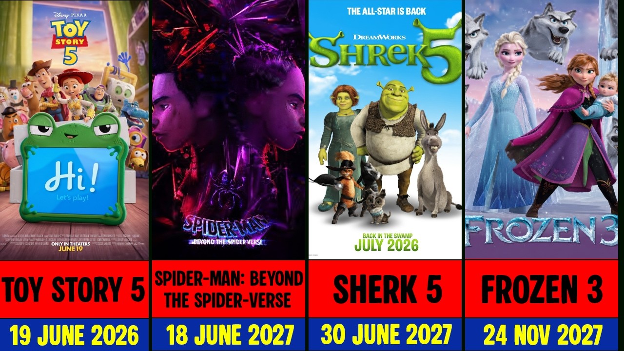 Upcoming & Released Animated Movies Sequels | Toy Story 5, Frozen 3 & More