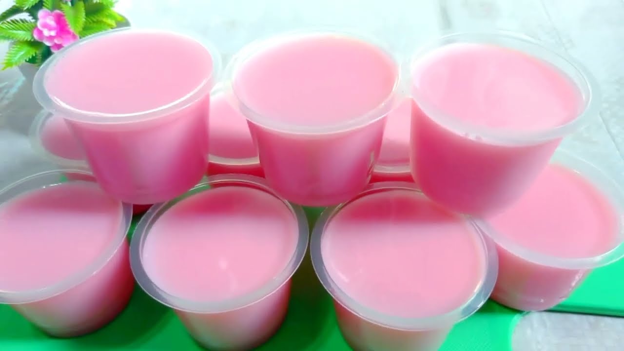 Cara Membuat Puding Pop Ice Strawberry