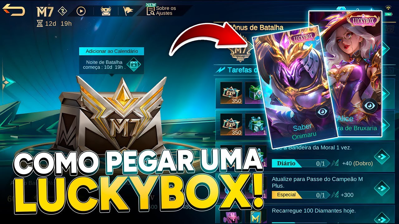 COMO PEGAR UMA SKIN LUCKYBOX NA BOX DO MUNDIAL! 4800 PONTOS! MOBILE LEGENDS