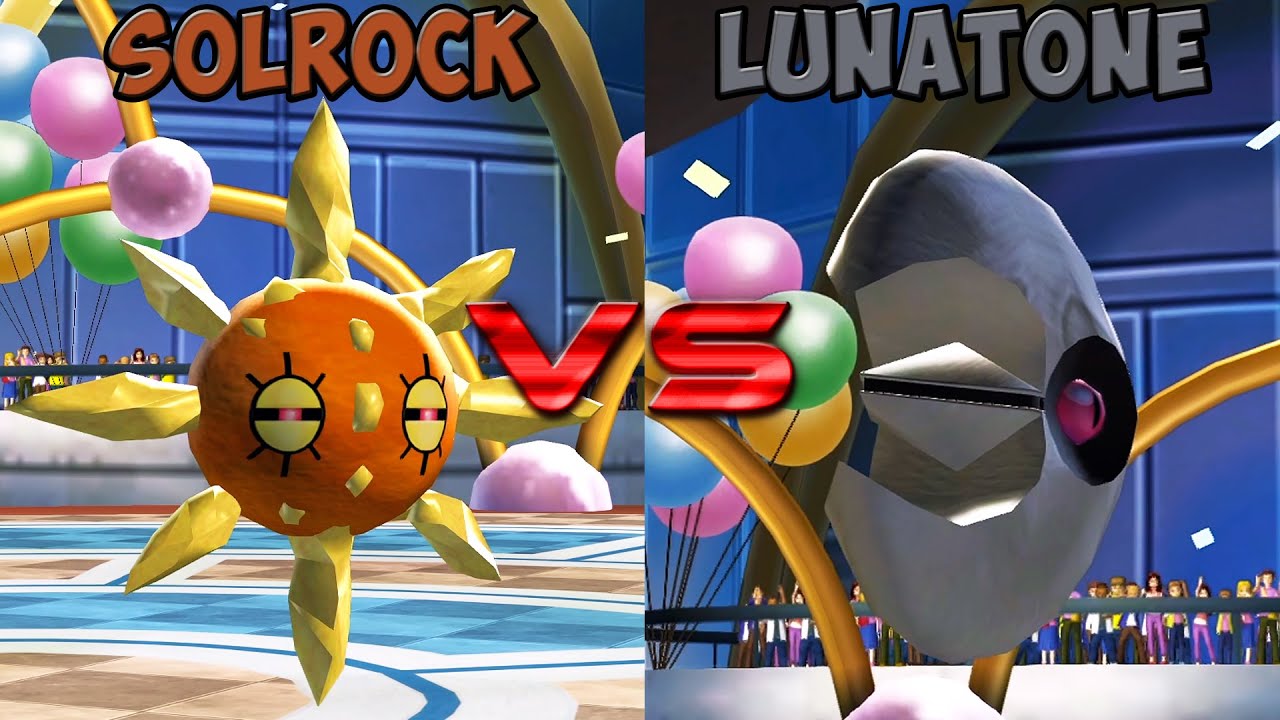 Pokemon battle revolution - Solrock vs Lunatone