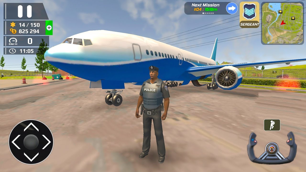 Flying Boeing 777 Airplane SeaKing and Apache Helicopter Police Officer Simulator - Android Gameplay