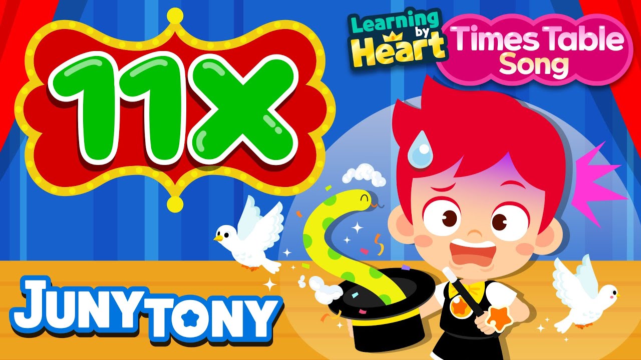 11 Times Table Song | Multiply By 11 | School Songs | Multiplication Songs for Kids | JunyTony