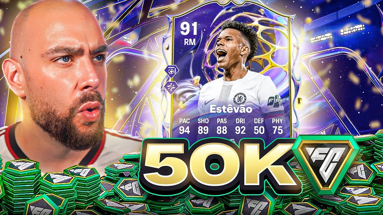 50K FC Points Decides My Team w/ FUTURE STARS ESTEVAO!
