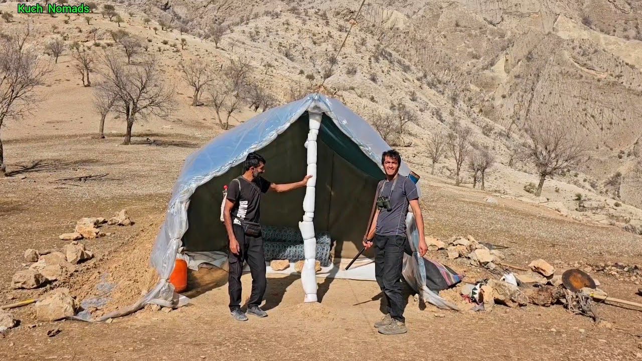 Nomadic family life and hope on the path of searching for sheep and reviving the garden 🌄🐑🌱