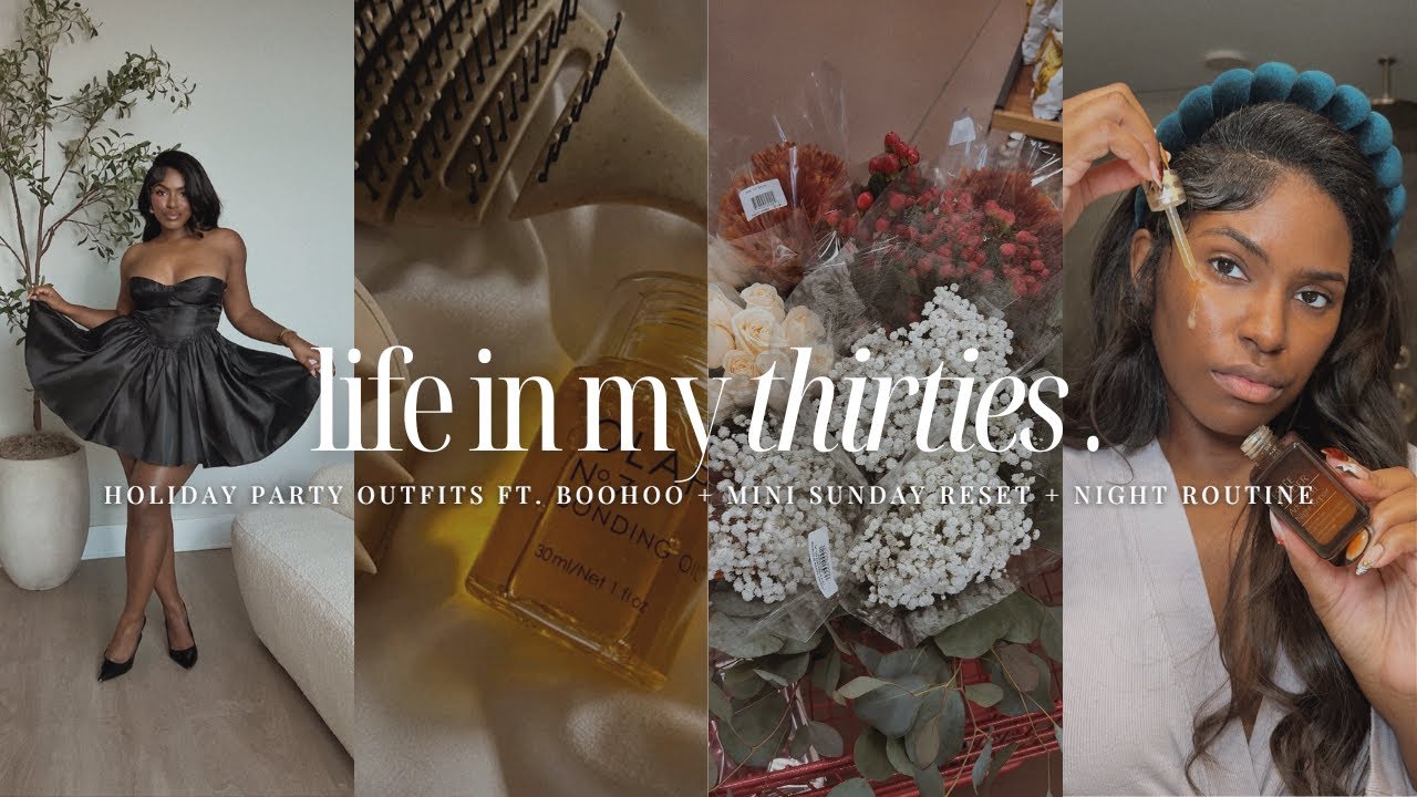 Holiday Party Outfits ft. Boohoo + Mini Sunday Reset + Night Skin & Hair Routine + More | iDESIGN8