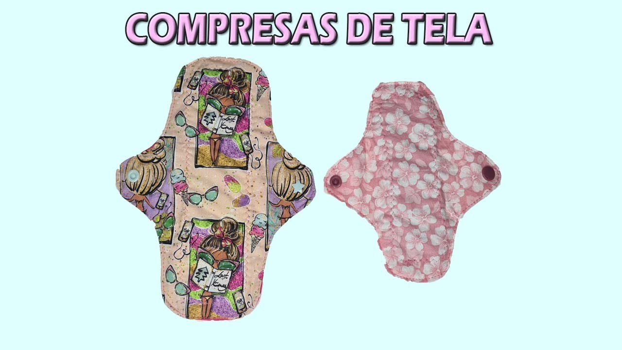 DIY Como hacer COMPRESAS DE TELA o SALVASLIPS / Toallas Sanitarias (Patrón gratuito)