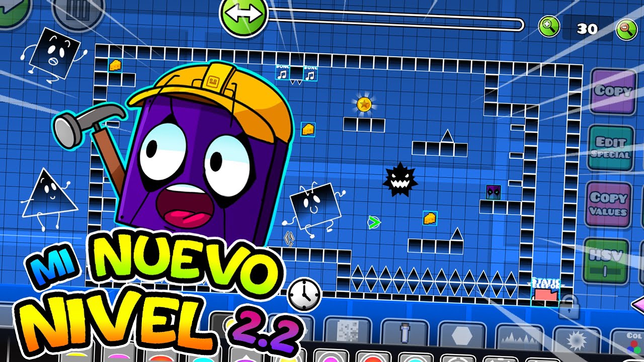 !!!CREANDO MI PRIMER NIVEL PLATAFORMA!!!  | Geometry Dash 2.2
