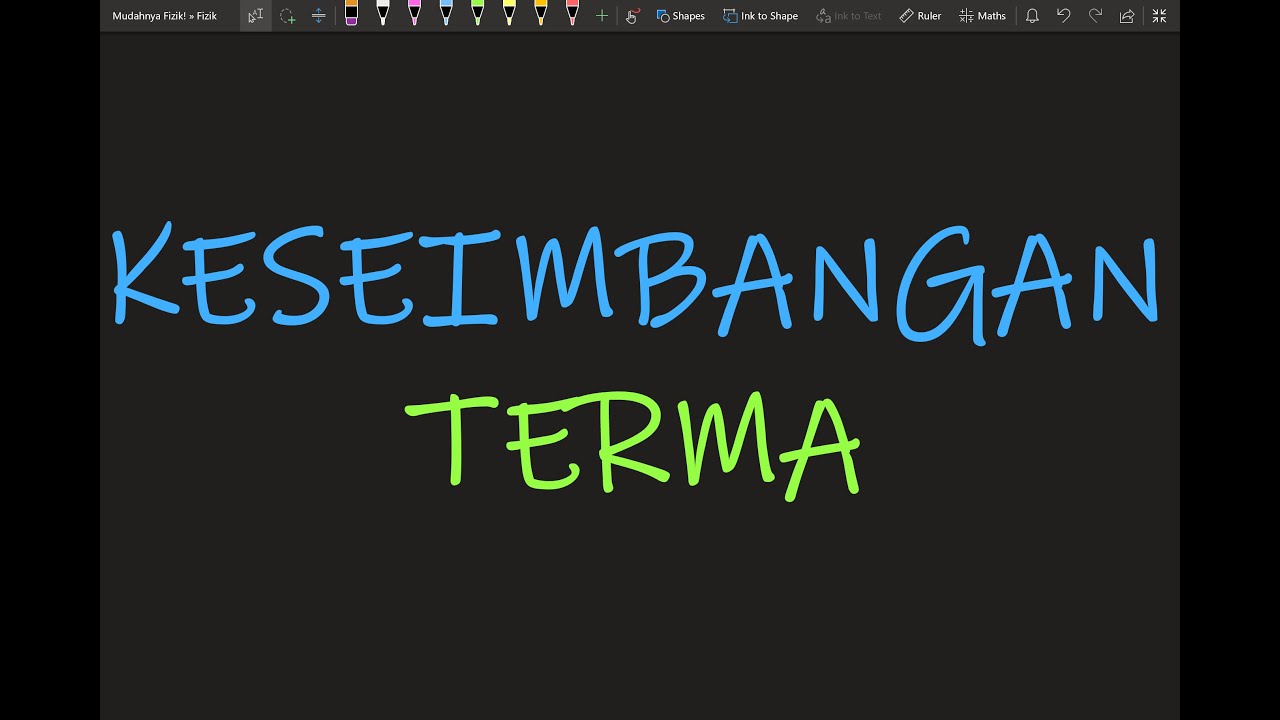 Fizik Tingkatan 4 KSSM Bab 4 Haba: Keseimbangan Terma