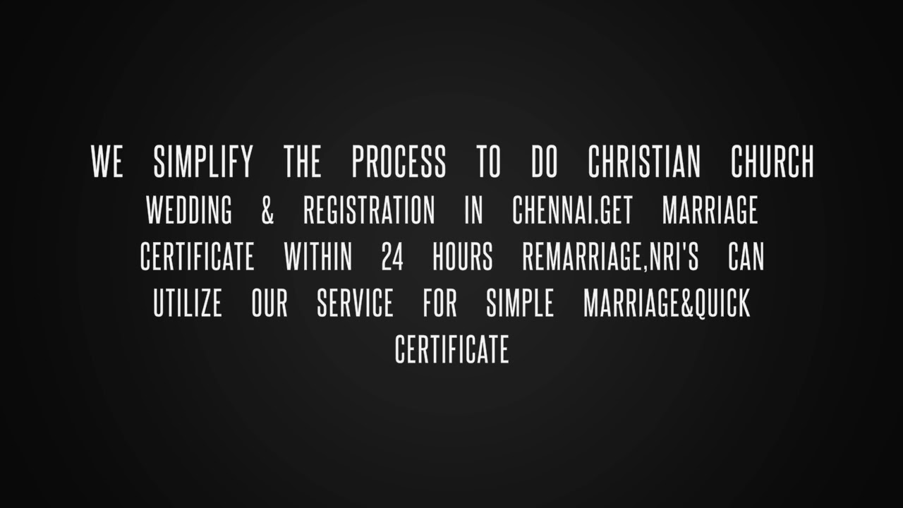 Chirstian Marriage Registrar Tamilnadu