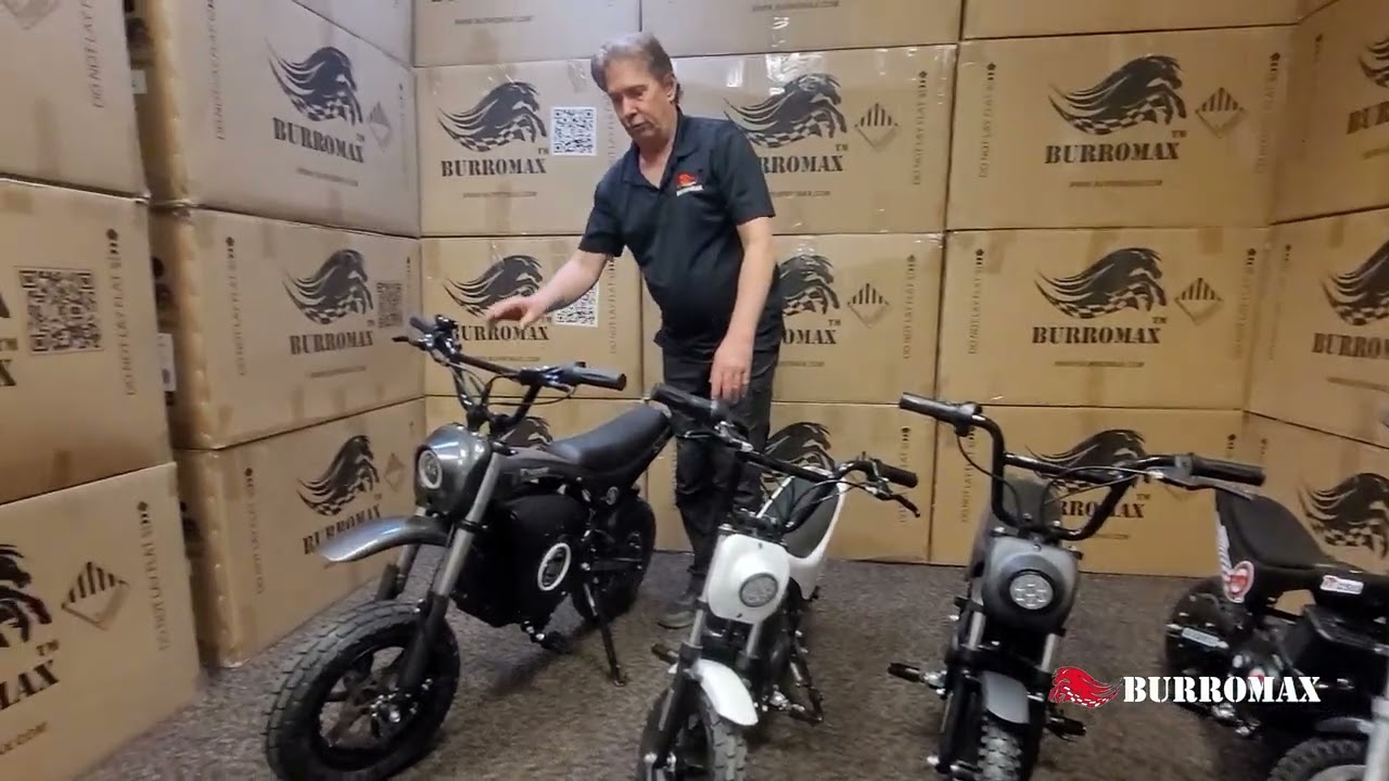Bill at Burromax goes over all the Electric Bikes they carry at Burromax Mini Bikes