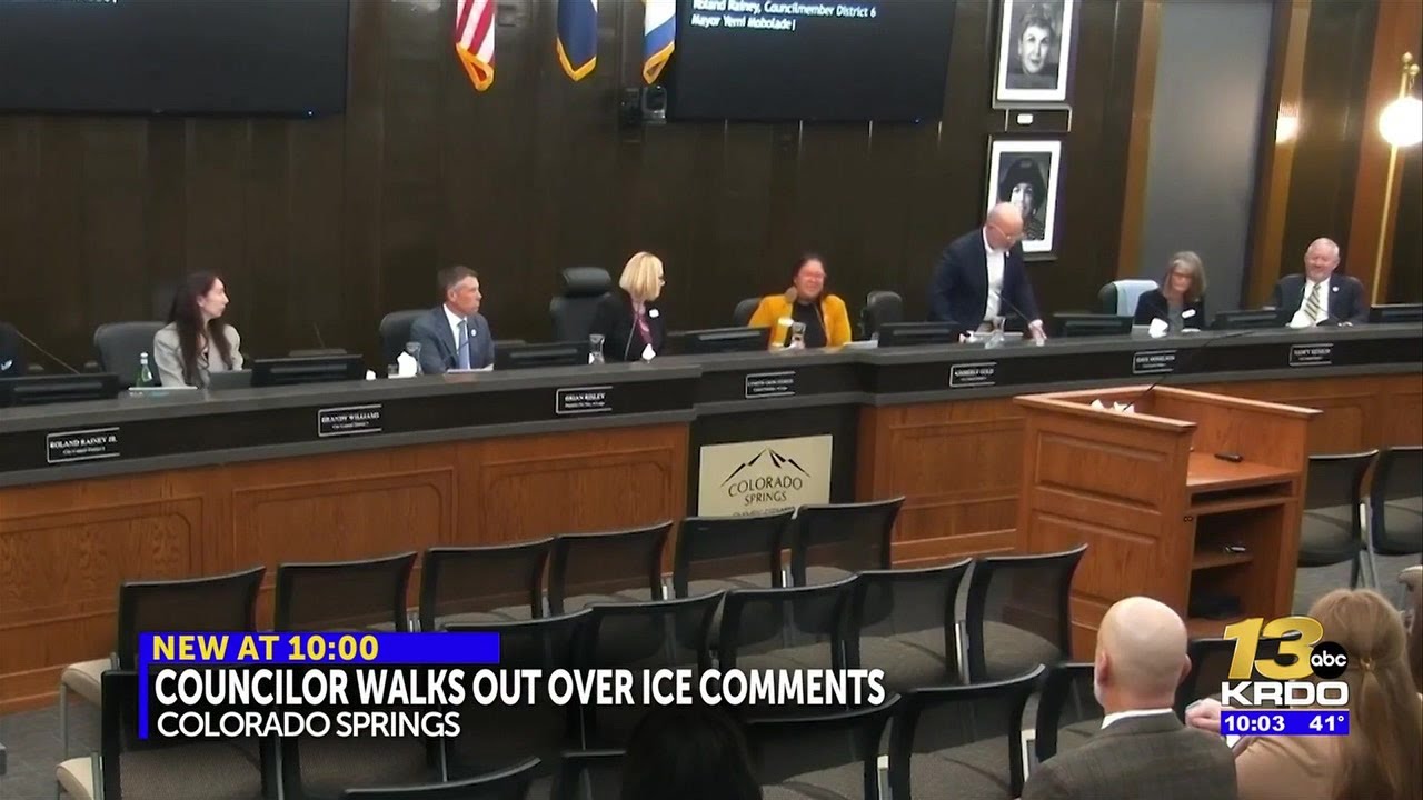 Colorado Springs City Councilor walks out during MLK Jr Day proclimation after ICE comments