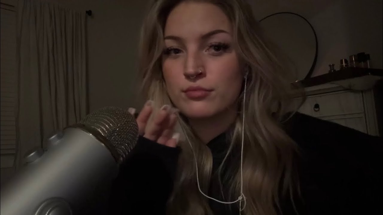 ASMR close clicky whisper + triggers to help you sleep☁️