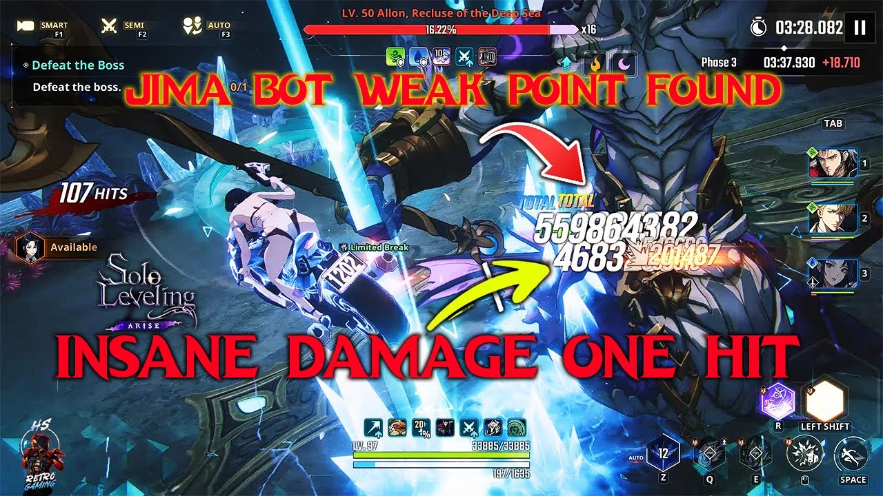 🔥 Solo Leveling: ARISE – Руководство по слабым местам Jima Bot | Невероятный урон и лёгкая победа...
