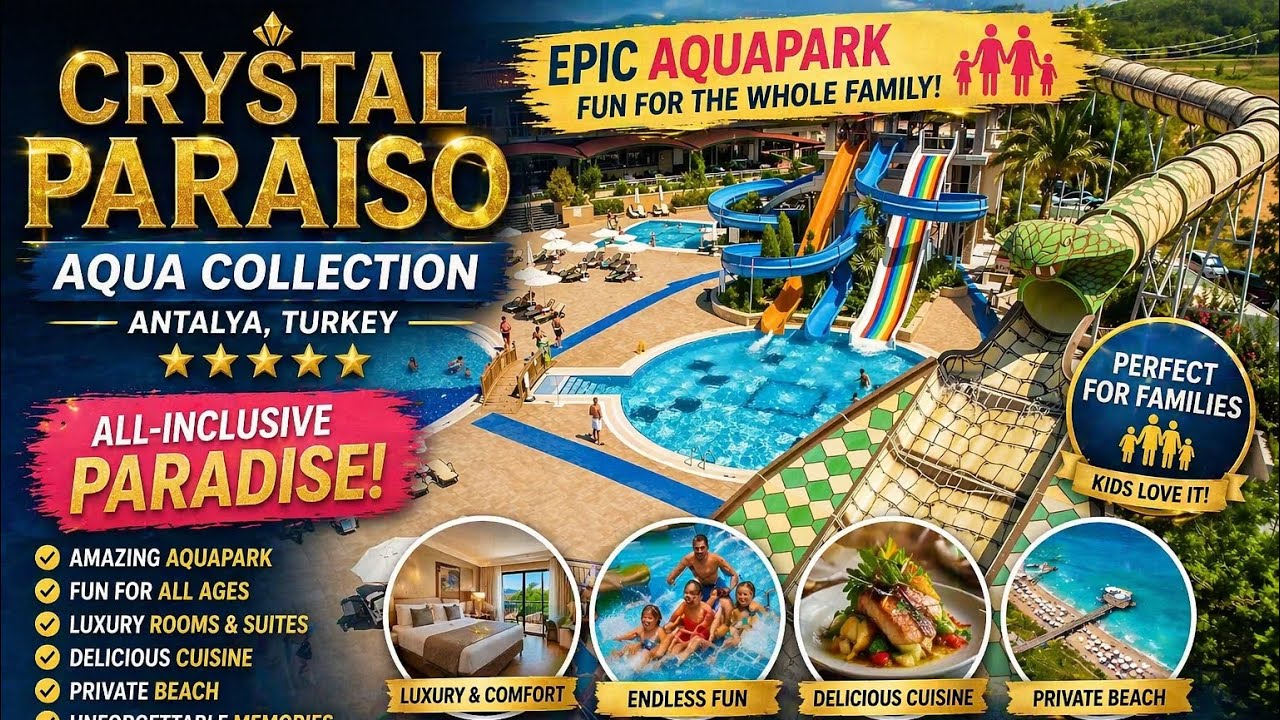 Отель Crystal Paraiso Aqua Collection, Белек, Анталья, ультра-все включено, 5 звезд.