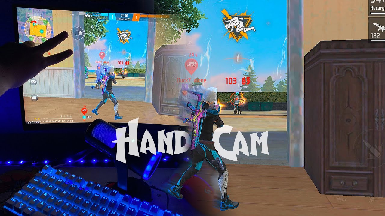 HANDCAM 1x4 CONTRA INSCRITOS! 🥋💙 1366x768 Highlights PC Fraco Free Fire Ryzen 5 5600 RX 580 8 GB