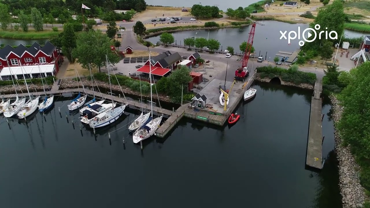 Ishoj havn, Baltic Denmark 2018.07 aerial video