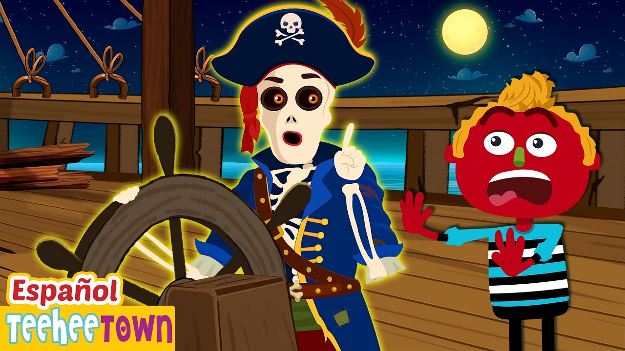 💀Capitán esqueleto en un barco embrujado 🚢😱| Canciones de Halloween | Pueblo Teehee