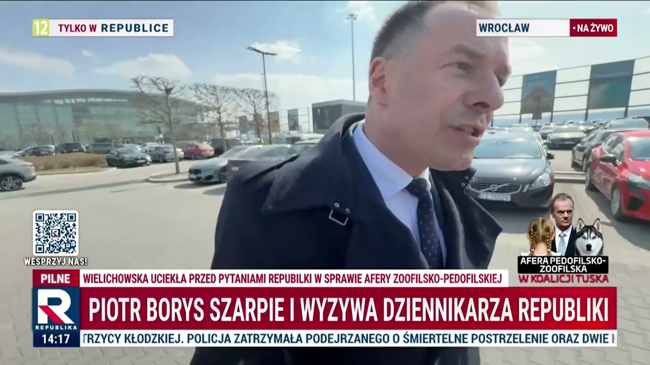 Piotr Borys szarpie i wyzywa dziennikarza Republiki